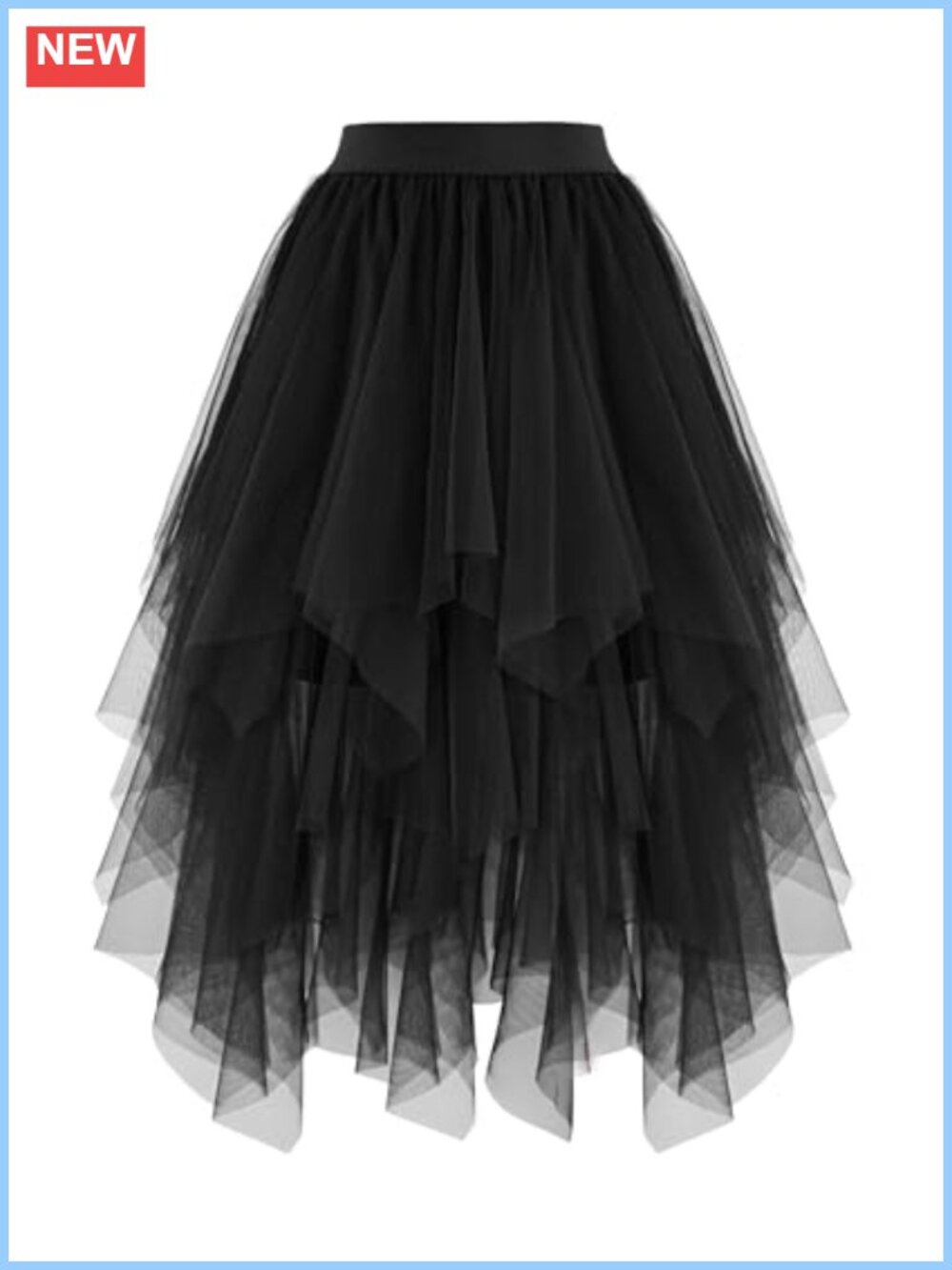 High Low Layered Puffy Tulle Skirt Asymmetrical A-Line Tutu